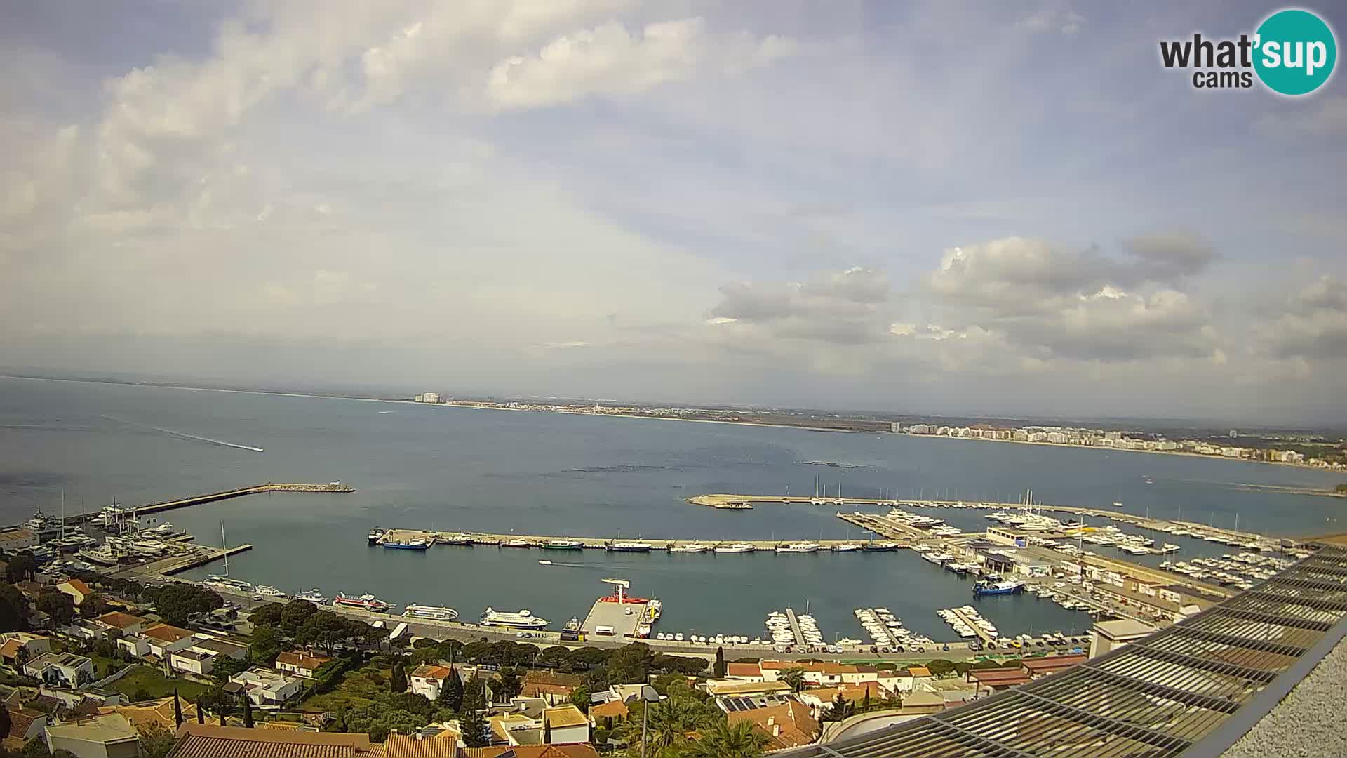 Livecam Hafen Roses –  Fischereihafen und die Bucht