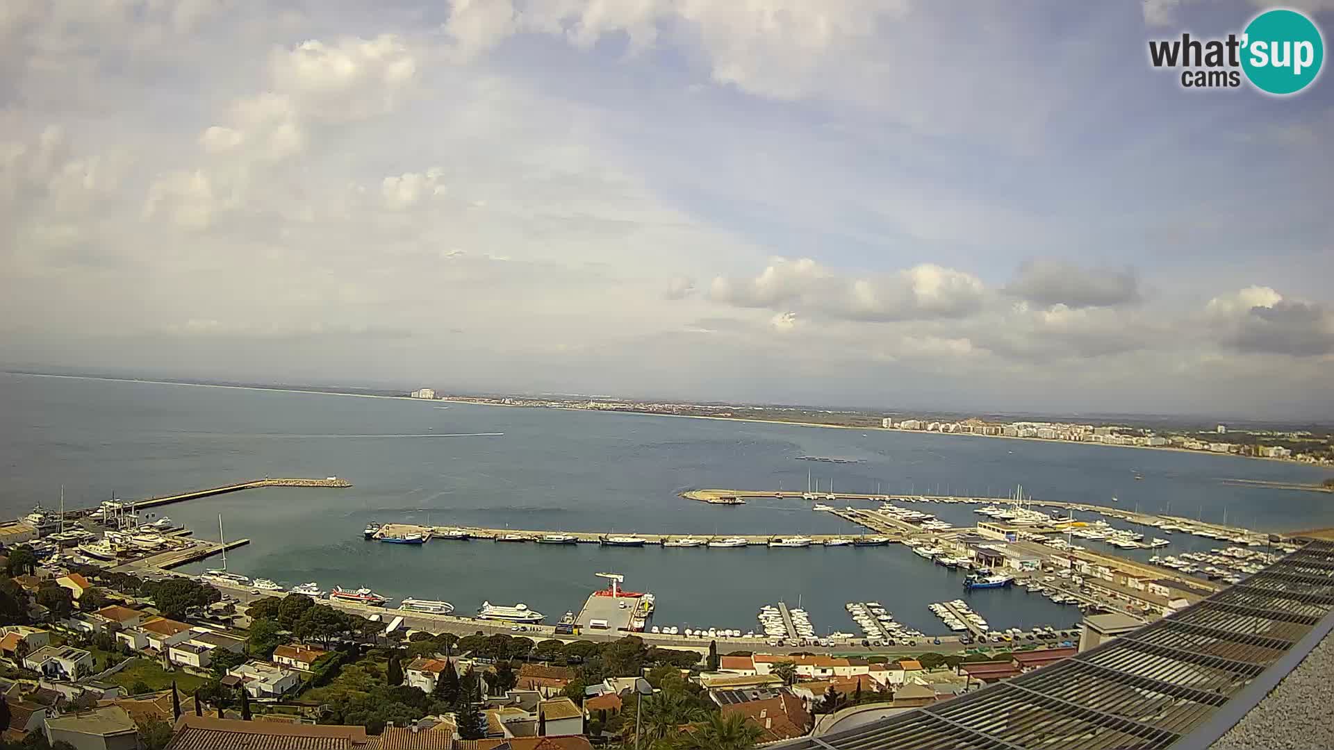 Livecam Hafen Roses –  Fischereihafen und die Bucht