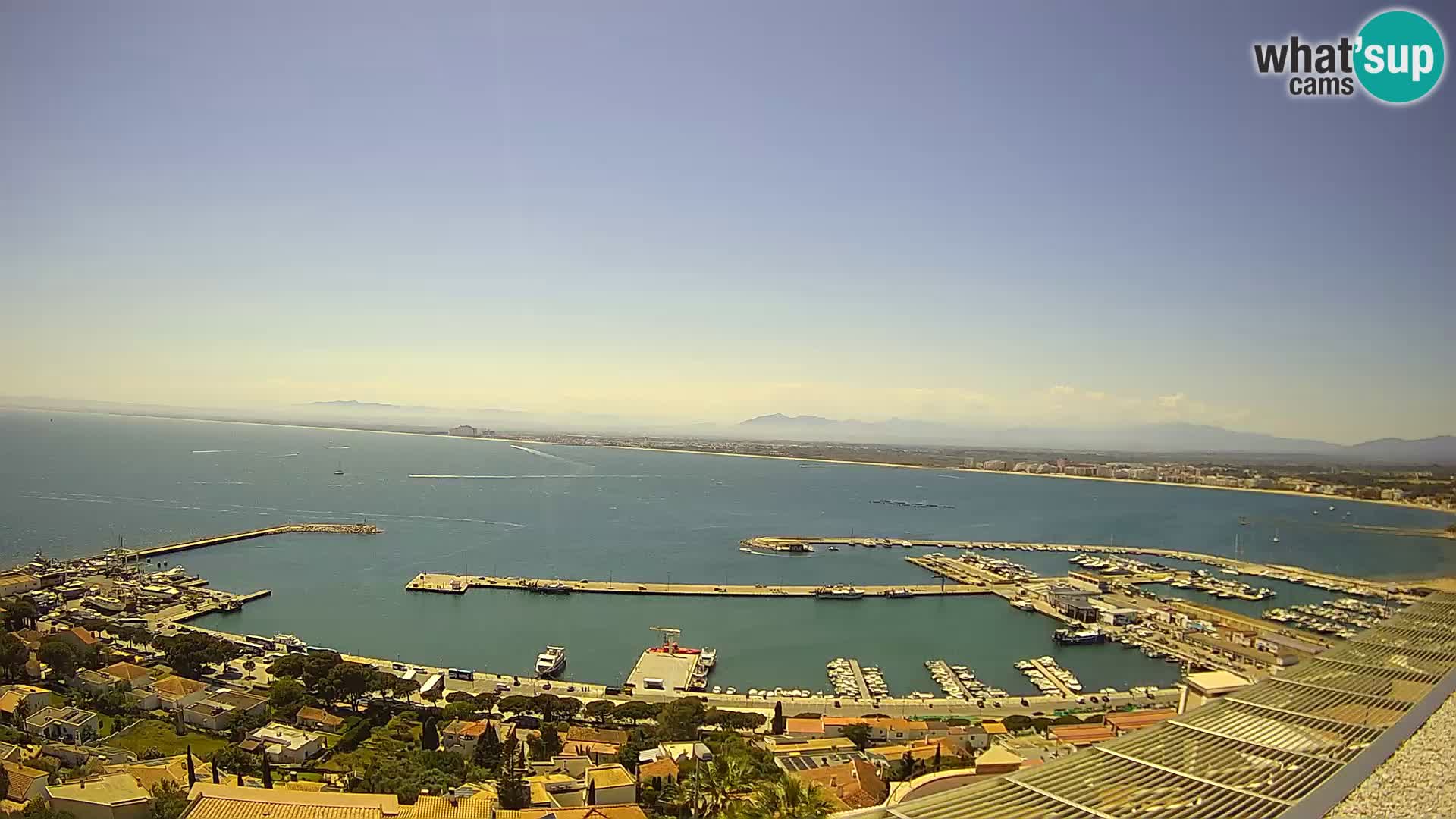 Livecam Hafen Roses –  Fischereihafen und die Bucht