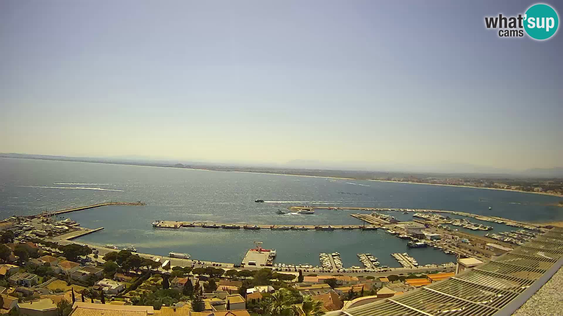 Livecam Hafen Roses –  Fischereihafen und die Bucht
