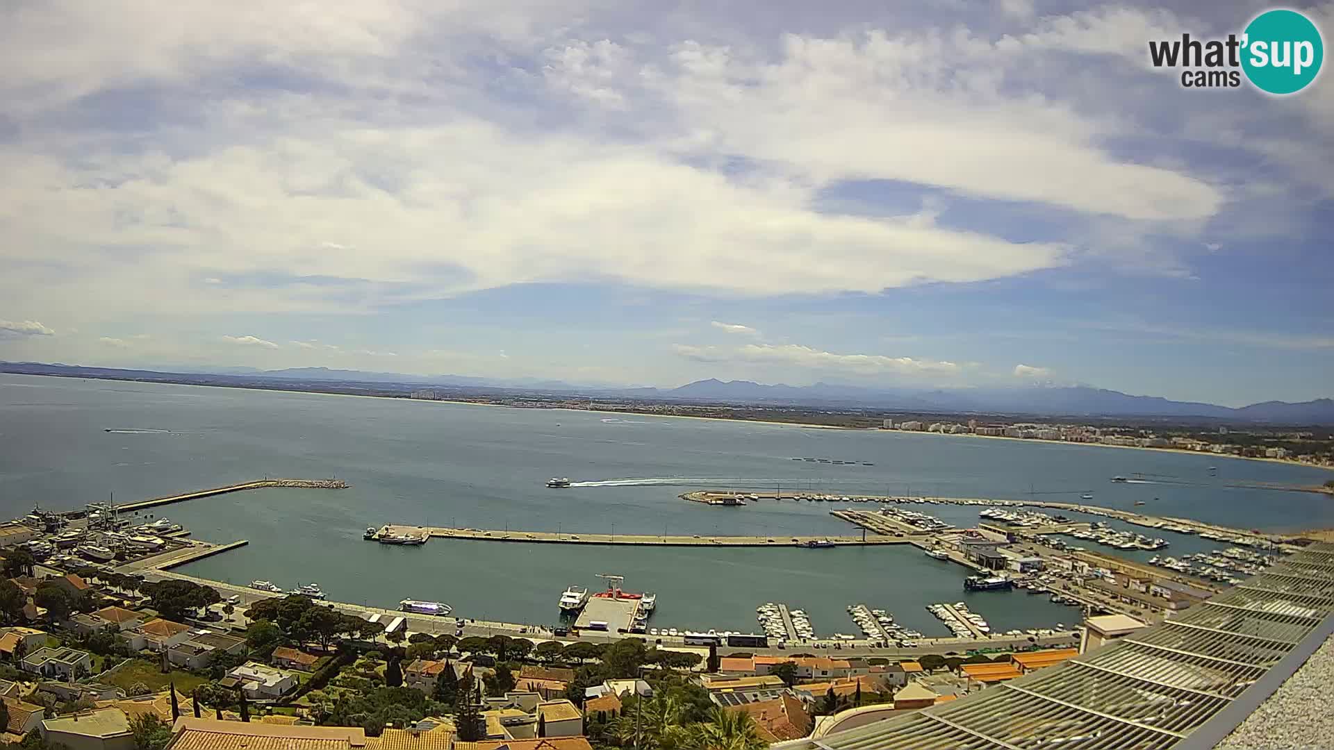 Livecam Hafen Roses –  Fischereihafen und die Bucht