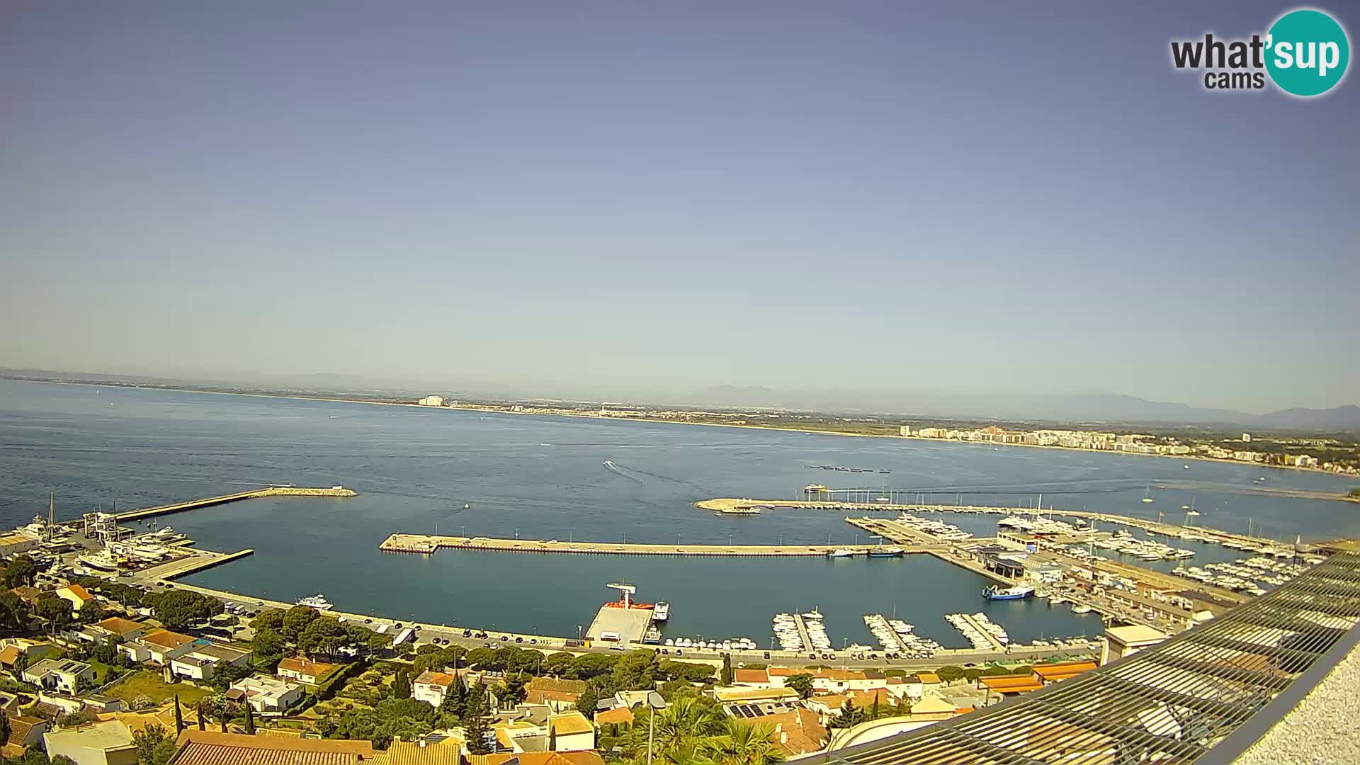 Livecam Hafen Roses –  Fischereihafen und die Bucht