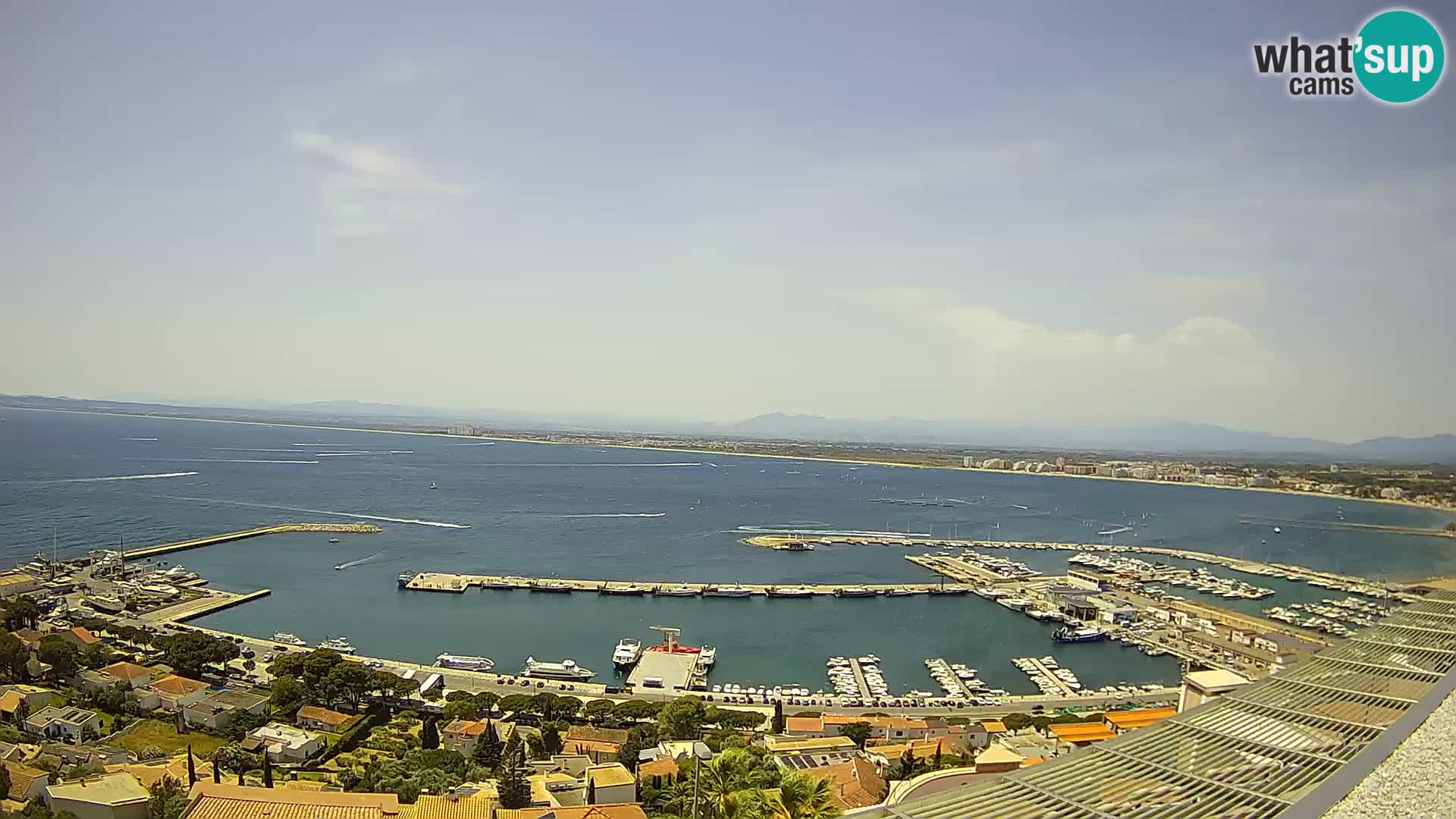 Livecam Hafen Roses –  Fischereihafen und die Bucht