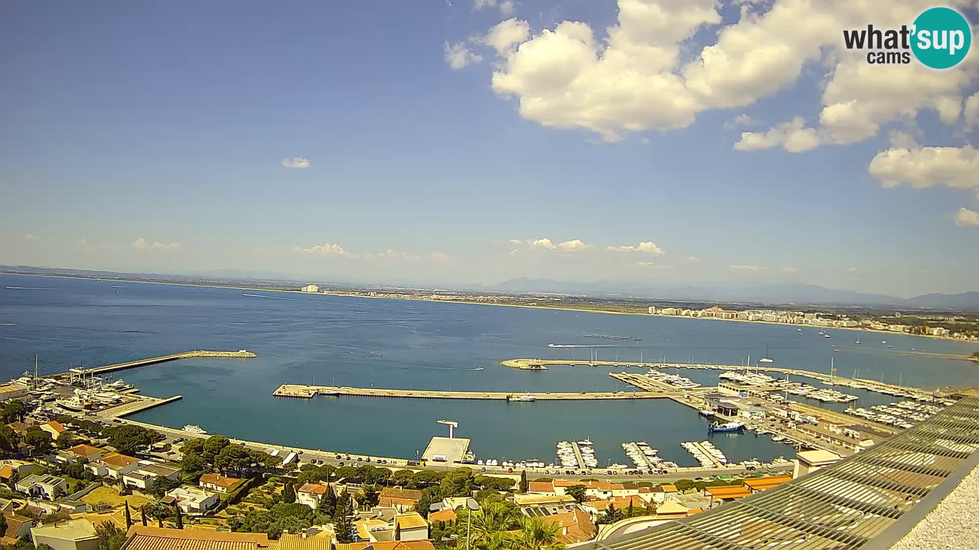 Livecam Hafen Roses –  Fischereihafen und die Bucht