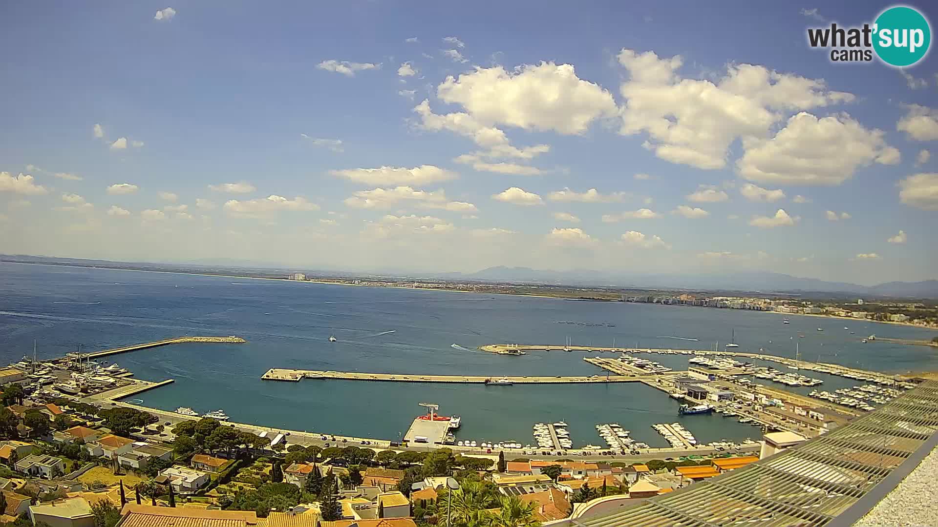 Livecam Hafen Roses –  Fischereihafen und die Bucht