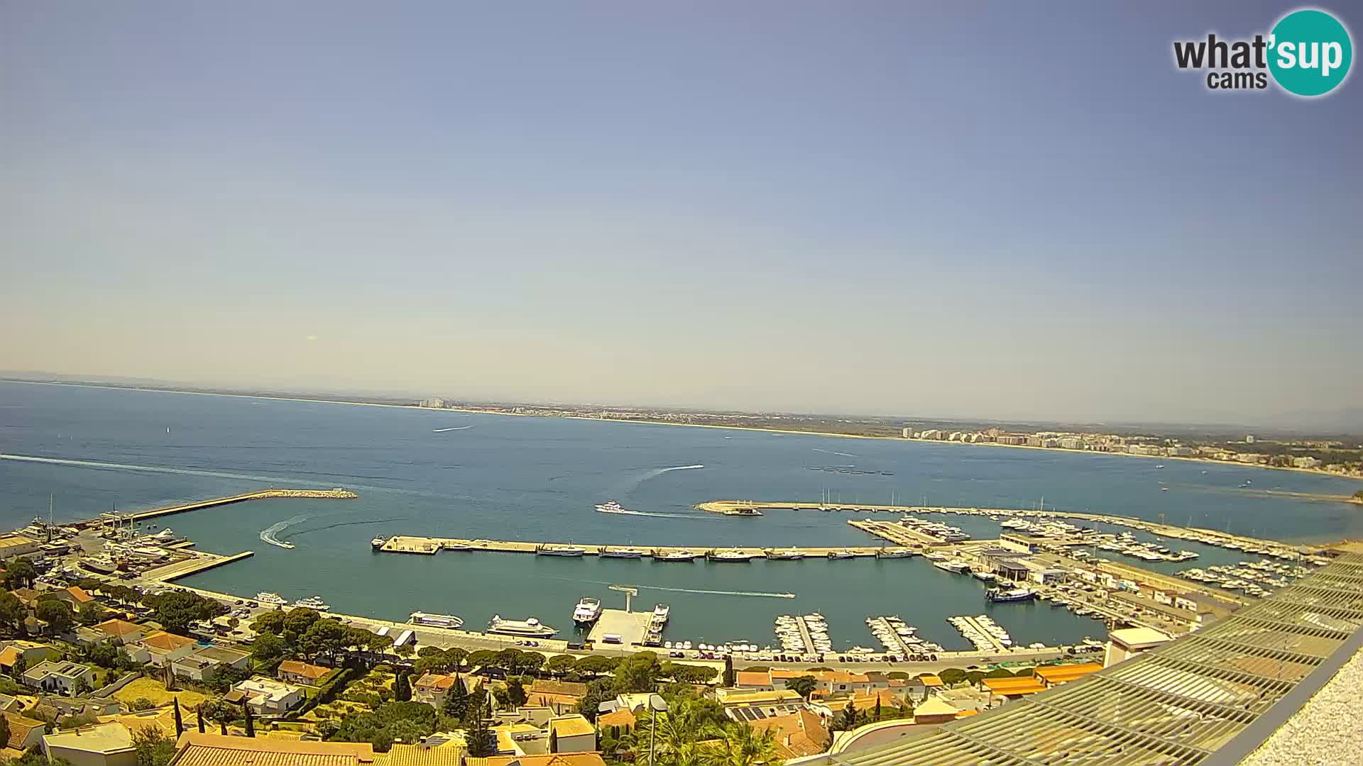 Livecam Hafen Roses –  Fischereihafen und die Bucht