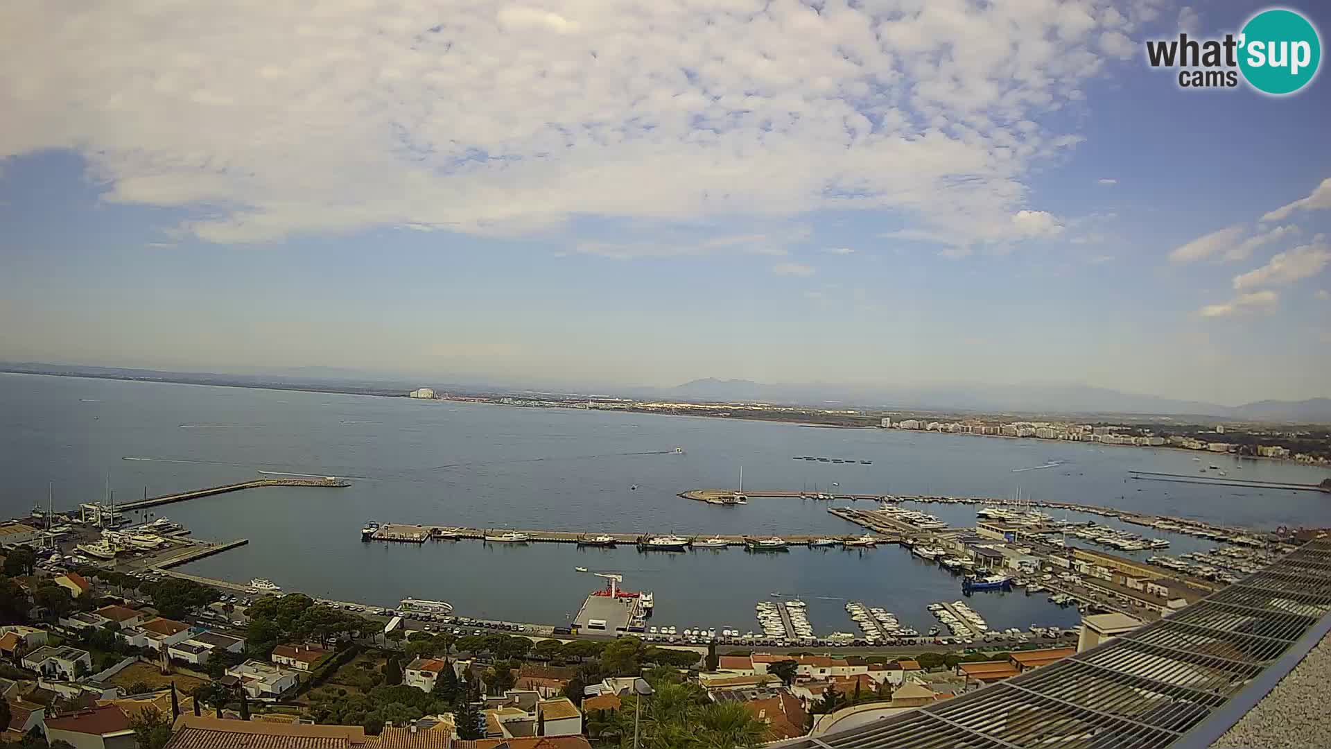 Livecam Hafen Roses –  Fischereihafen und die Bucht