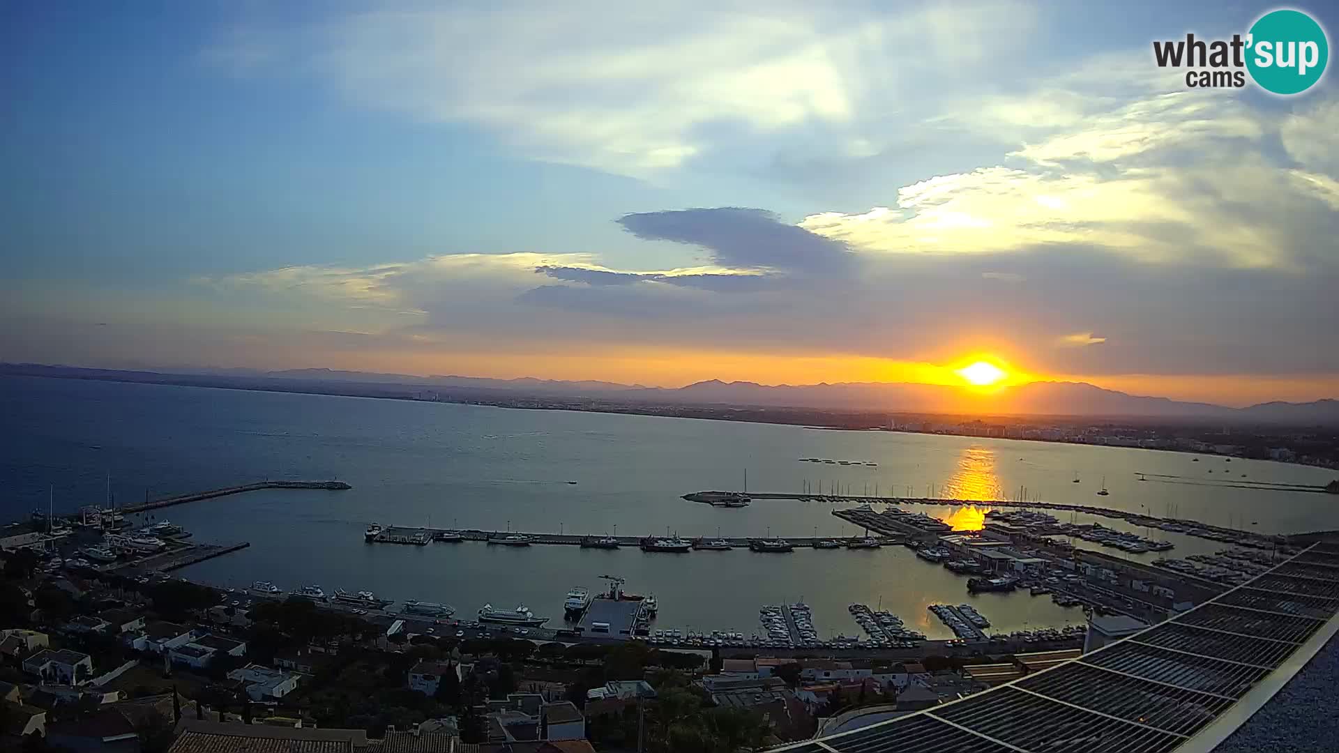 Livecam Hafen Roses –  Fischereihafen und die Bucht