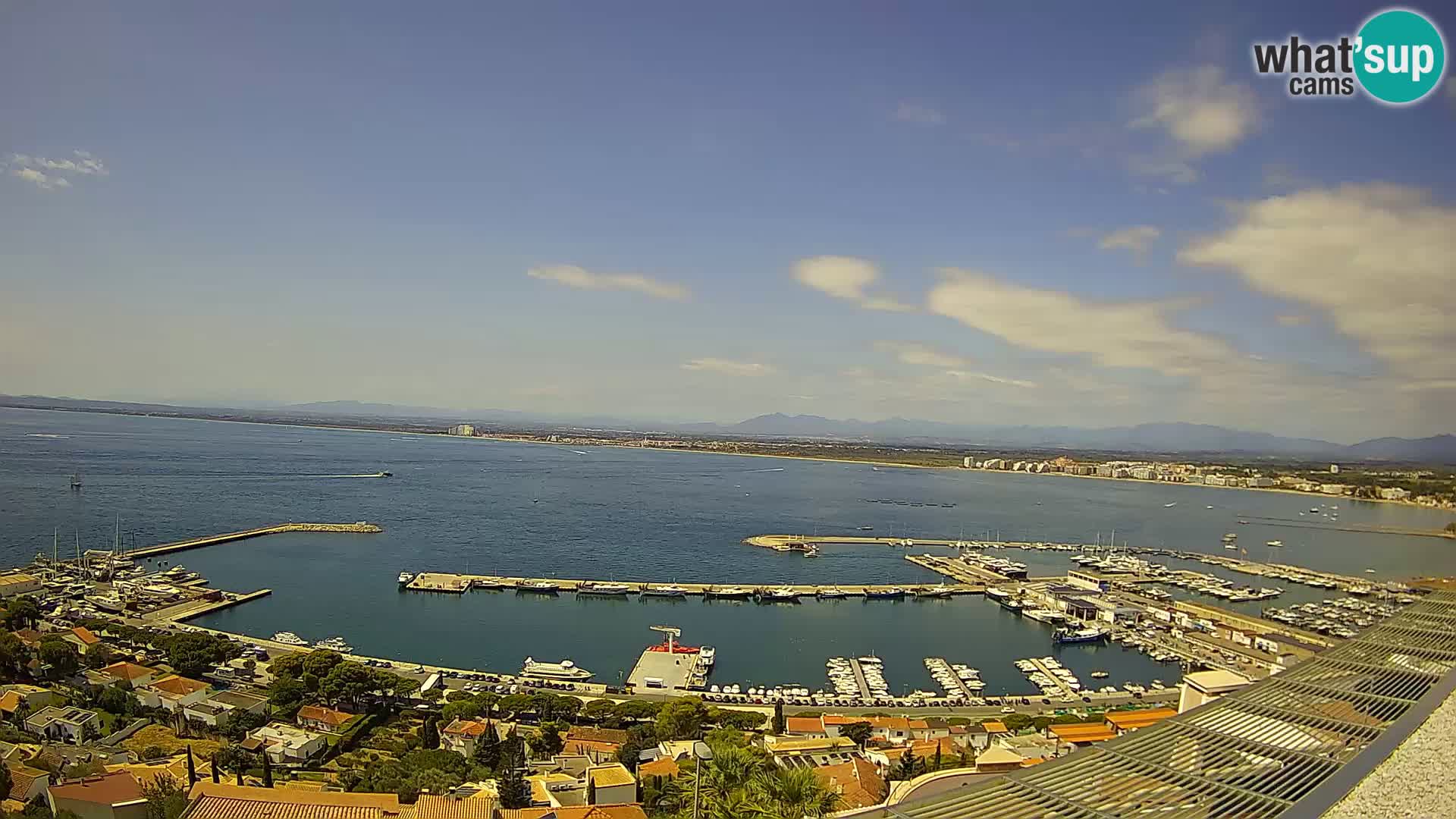 Livecam Hafen Roses –  Fischereihafen und die Bucht