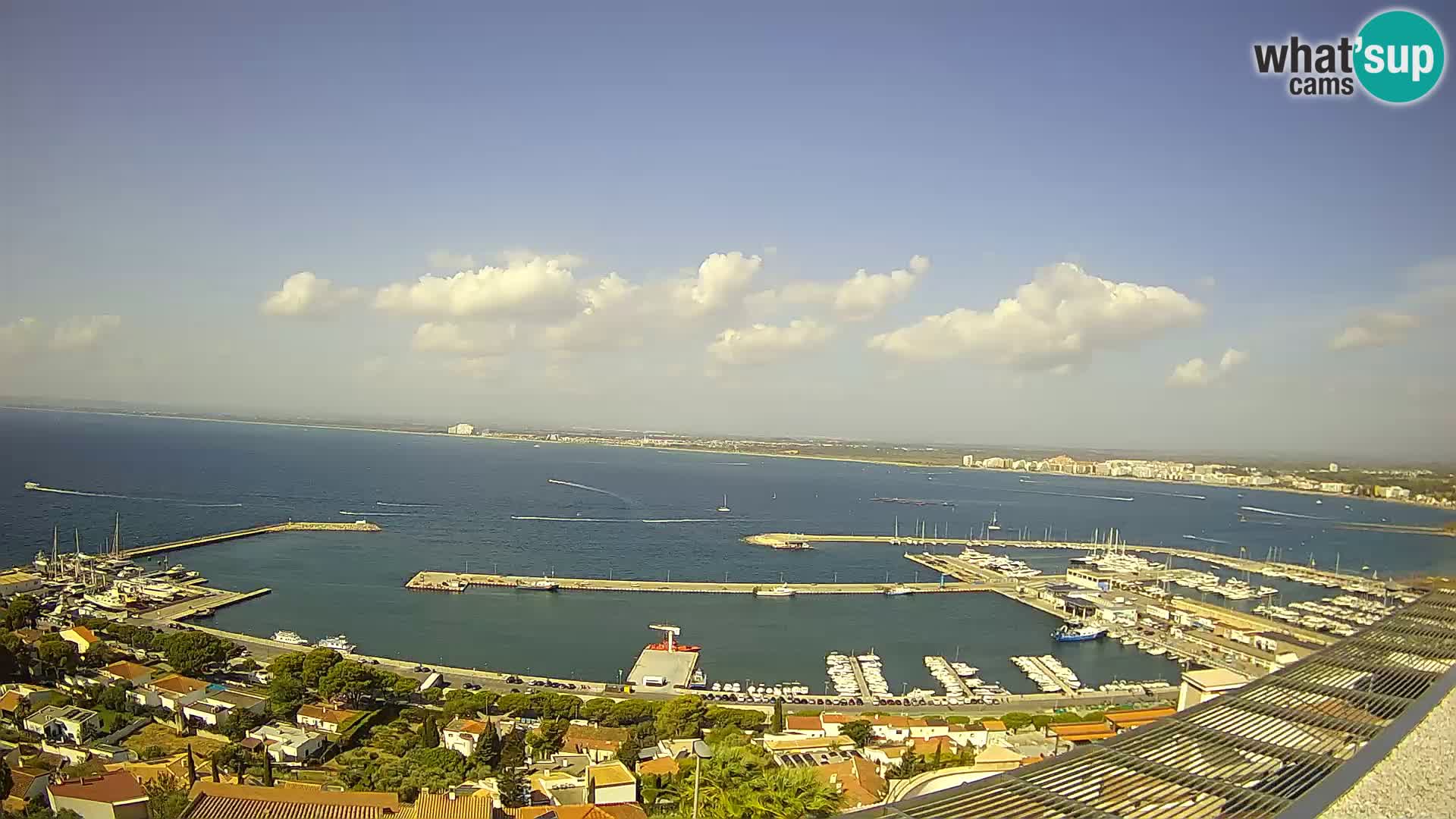 Livecam Hafen Roses –  Fischereihafen und die Bucht