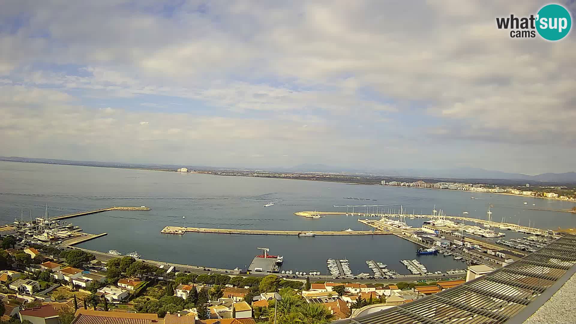 Livecam Hafen Roses –  Fischereihafen und die Bucht