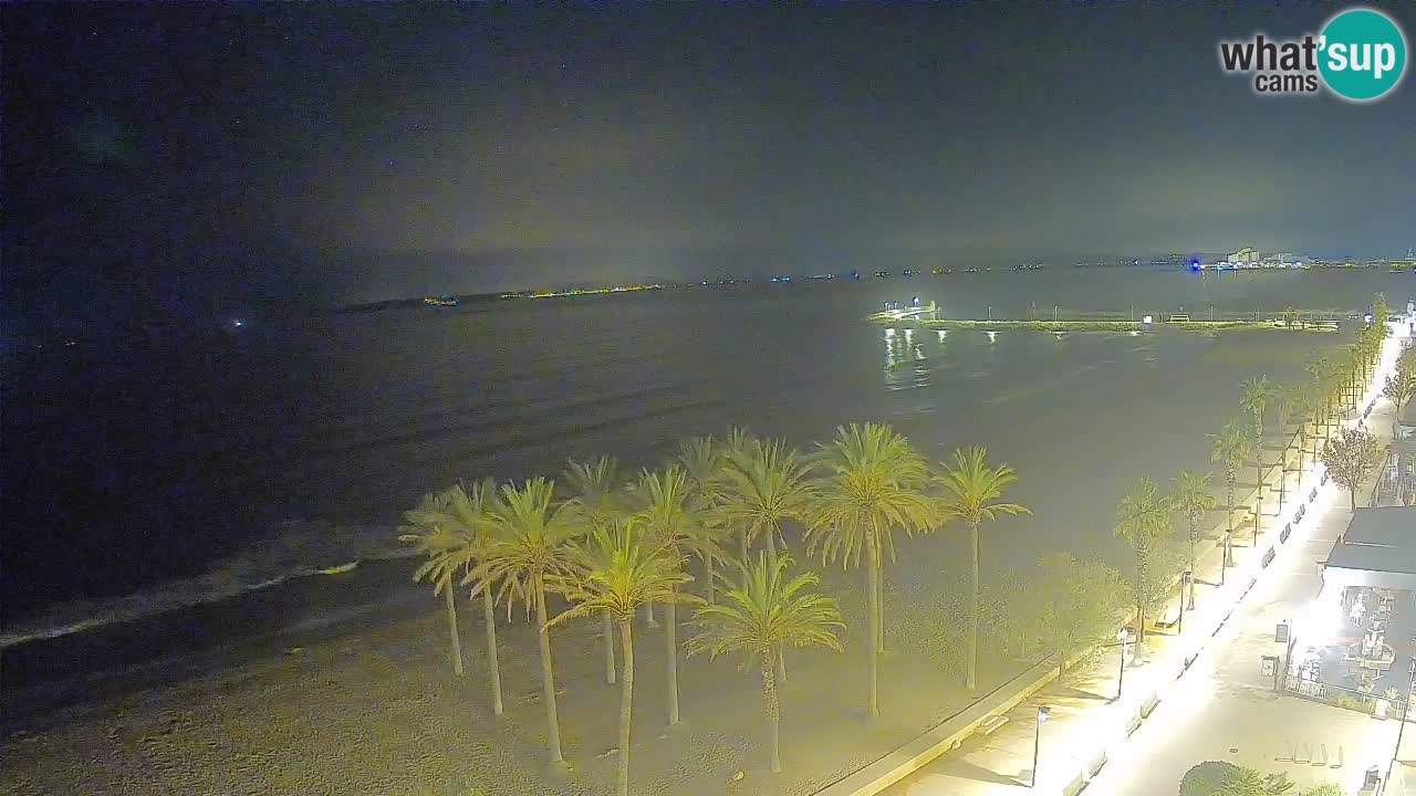 Kamera v Živo Roses plaža – pogled s hotela Montecarlo
