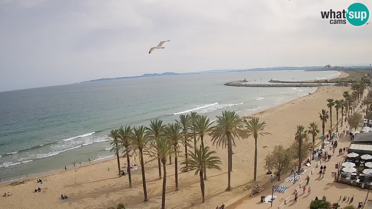 Kamera v Živo Roses plaža – pogled s hotela Montecarlo