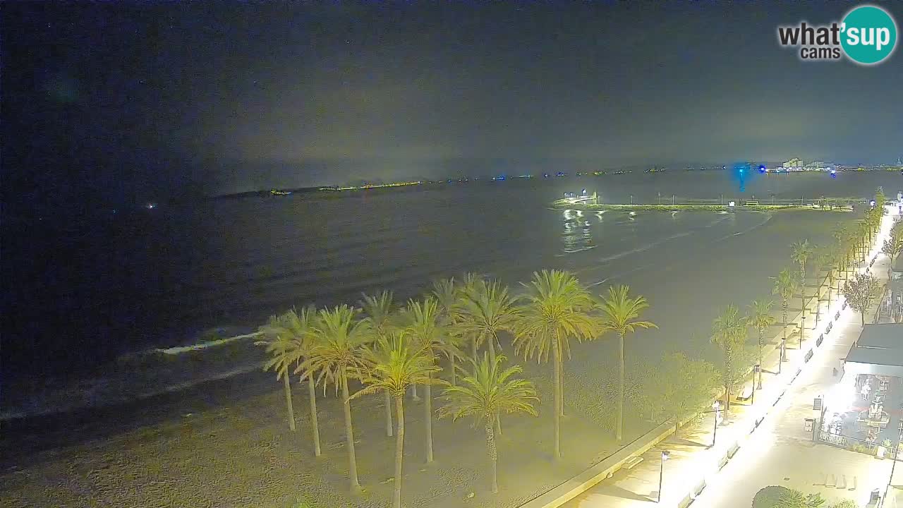 Kamera v Živo Roses plaža – pogled s hotela Montecarlo