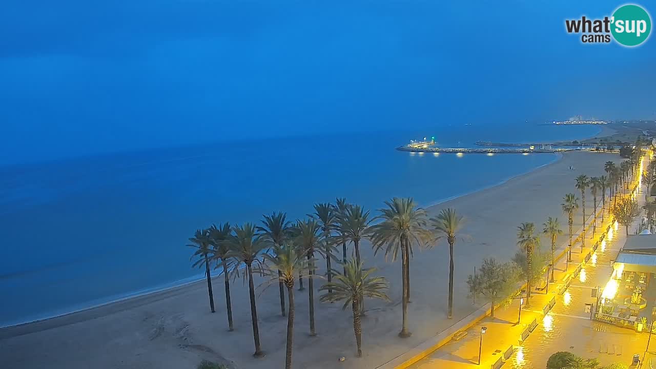 Kamera v Živo Roses plaža – pogled s hotela Montecarlo