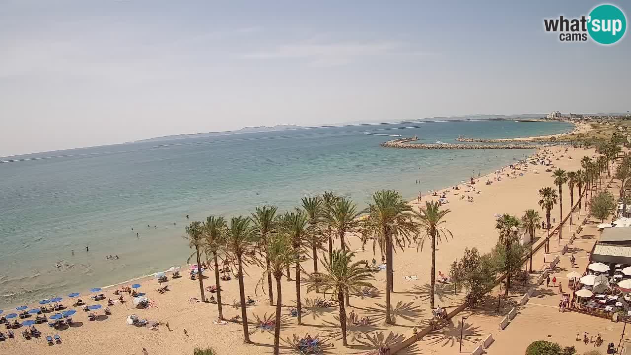 Kamera v Živo Roses plaža – pogled s hotela Montecarlo