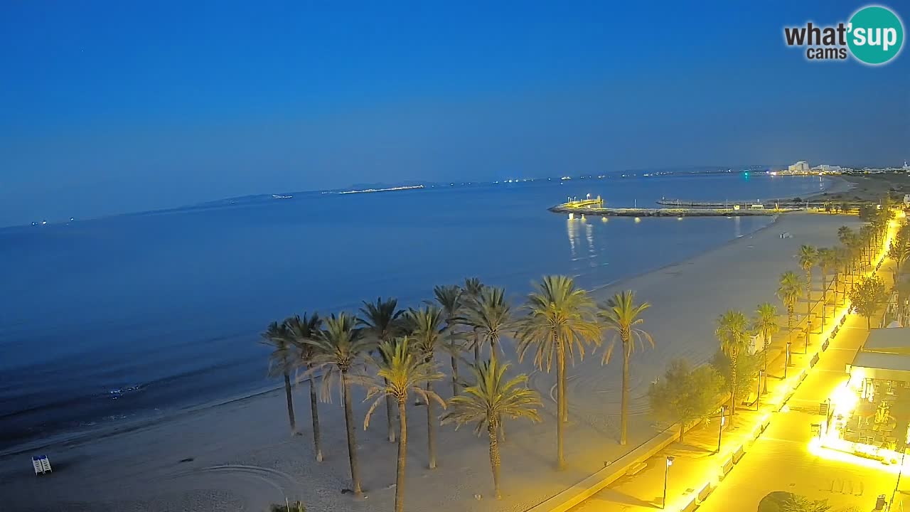 Kamera v Živo Roses plaža – pogled s hotela Montecarlo