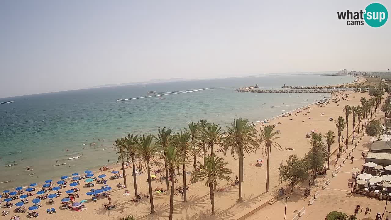 Kamera v Živo Roses plaža – pogled s hotela Montecarlo