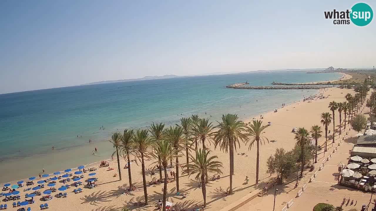 Kamera v Živo Roses plaža – pogled s hotela Montecarlo