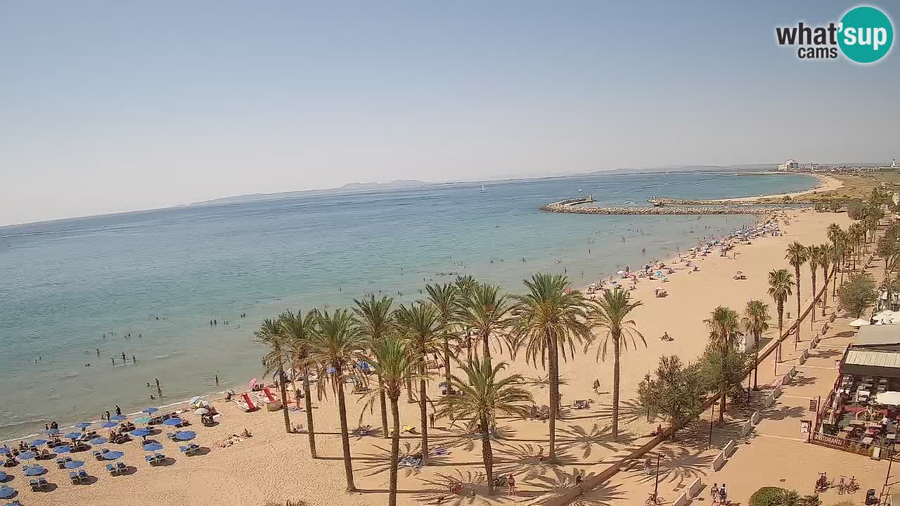 Kamera v Živo Roses plaža – pogled s hotela Montecarlo