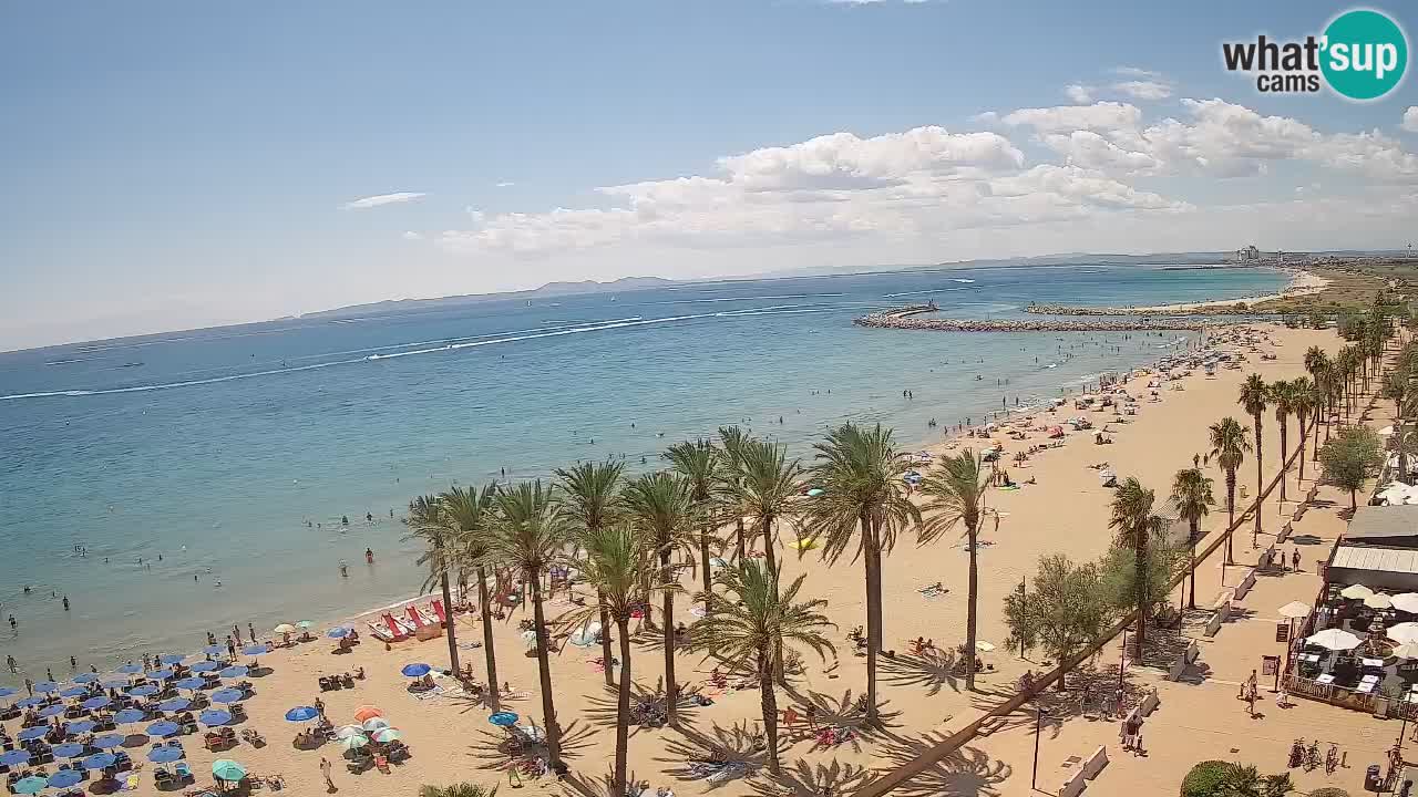 Kamera v Živo Roses plaža – pogled s hotela Montecarlo