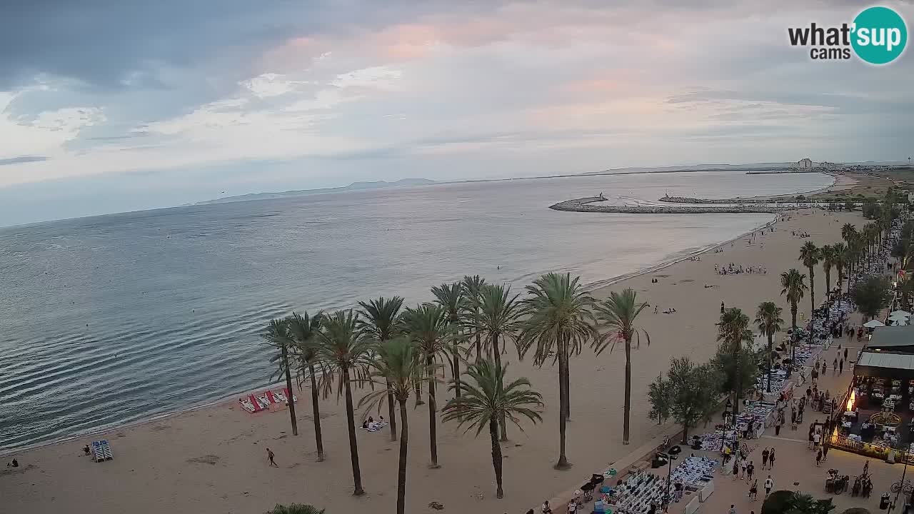 Kamera v Živo Roses plaža – pogled s hotela Montecarlo