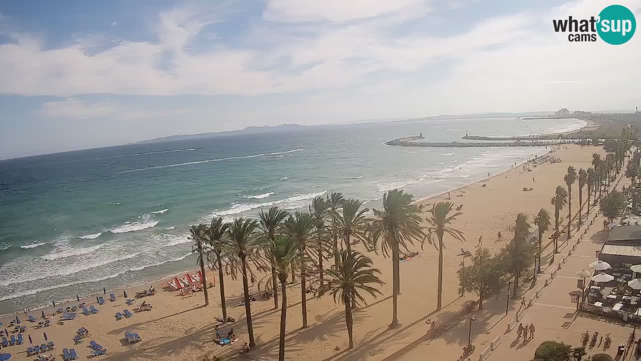 Kamera v Živo Roses plaža – pogled s hotela Montecarlo