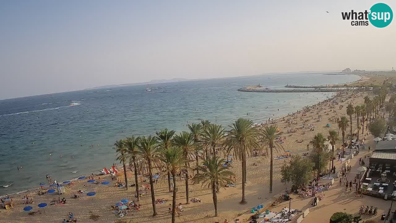 Kamera v Živo Roses plaža – pogled s hotela Montecarlo