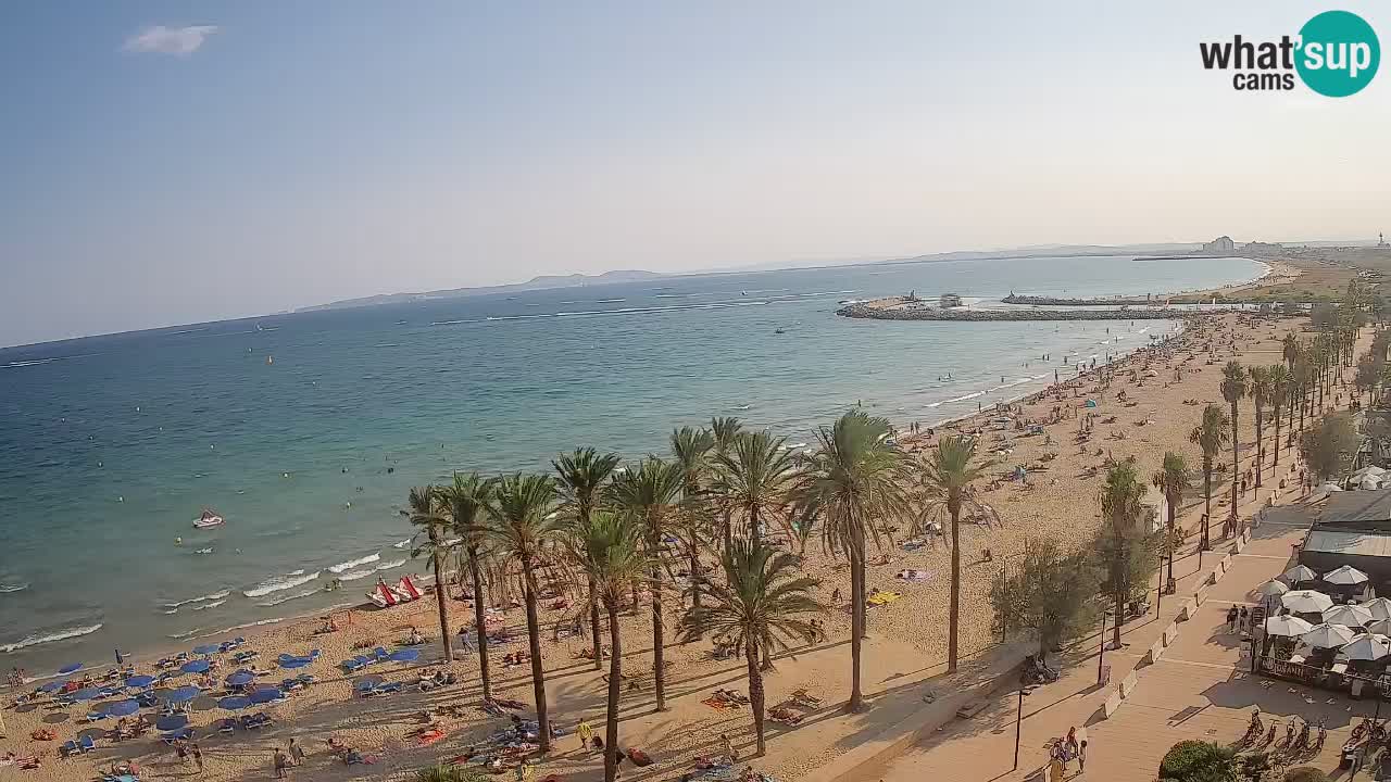 Kamera v Živo Roses plaža – pogled s hotela Montecarlo