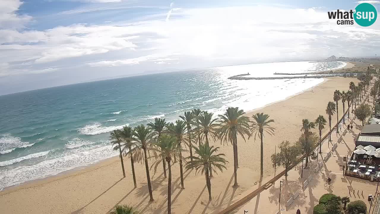 Kamera v Živo Roses plaža – pogled s hotela Montecarlo