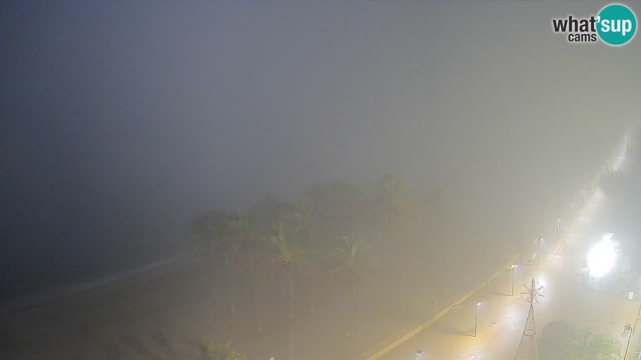 Kamera v Živo Roses plaža – pogled s hotela Montecarlo