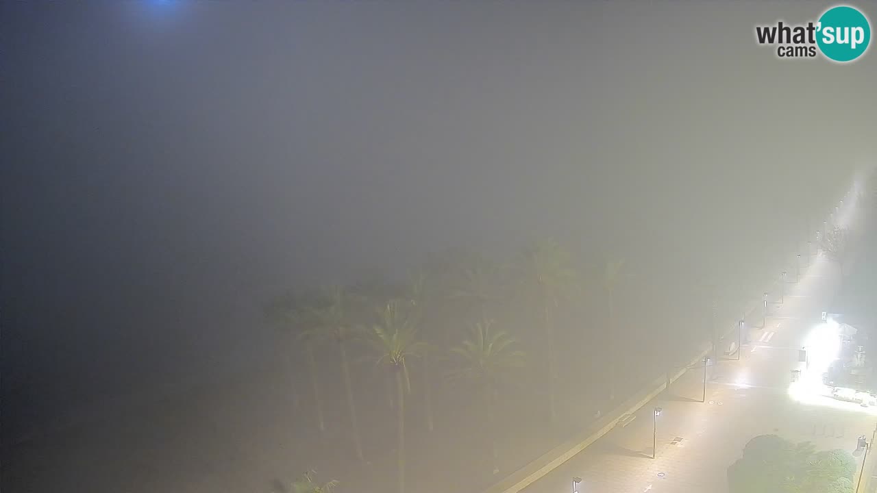 Kamera v Živo Roses plaža – pogled s hotela Montecarlo