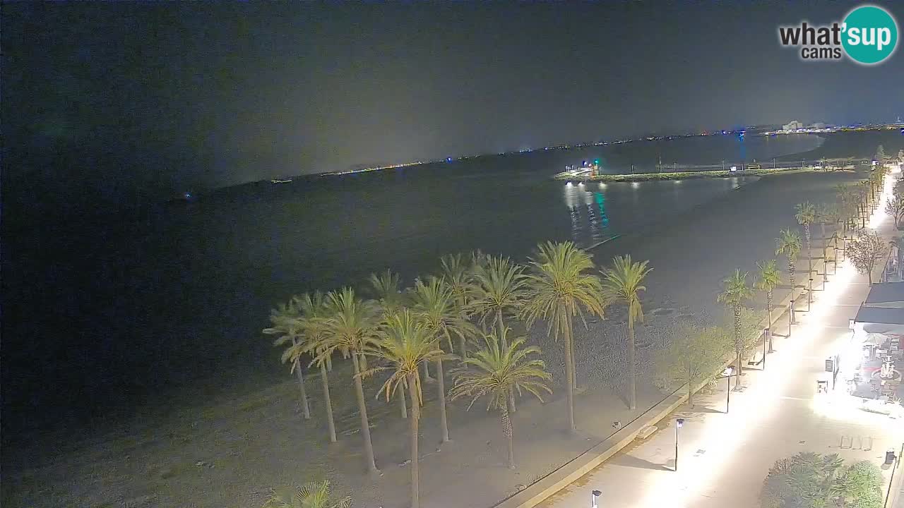 Kamera v Živo Roses plaža – pogled s hotela Montecarlo