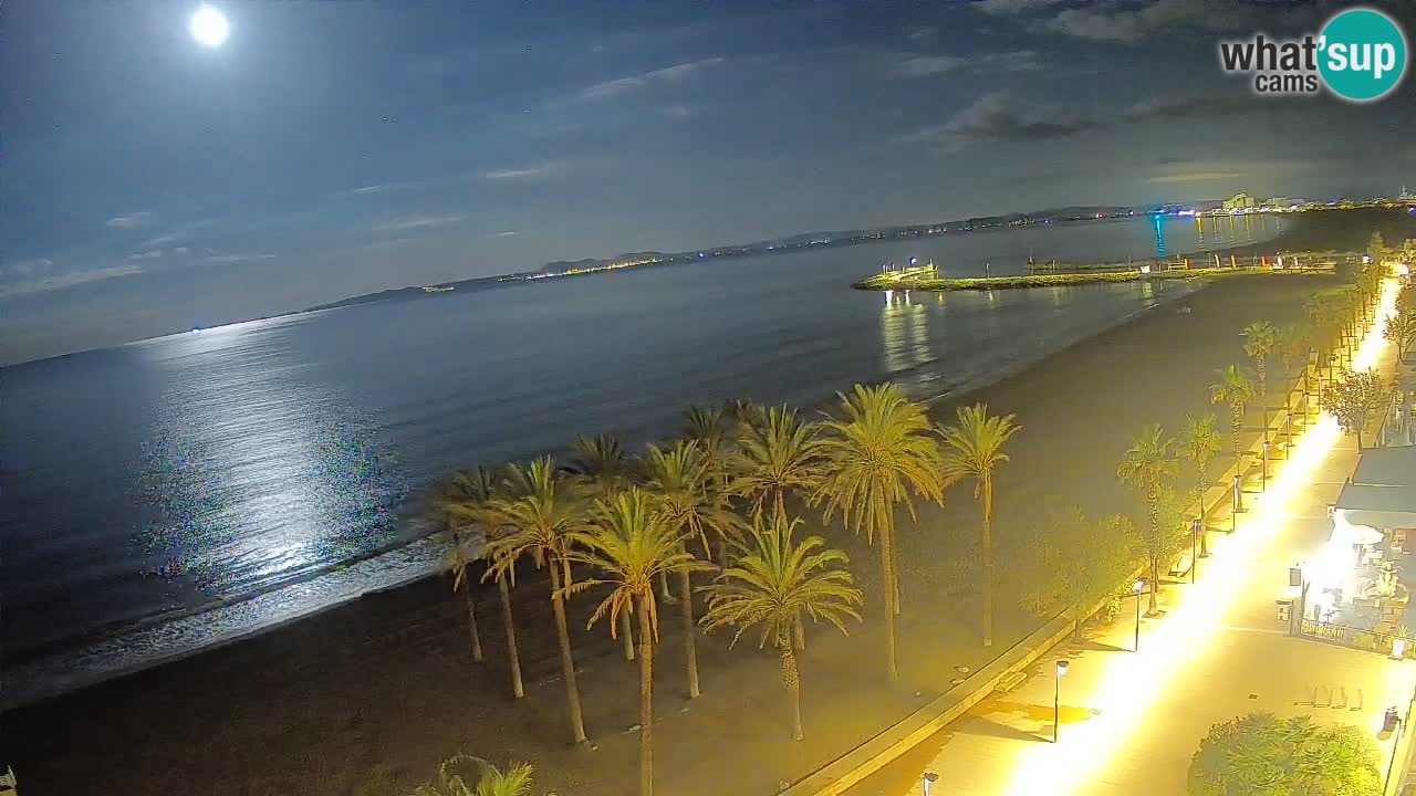 Kamera v Živo Roses plaža – pogled s hotela Montecarlo
