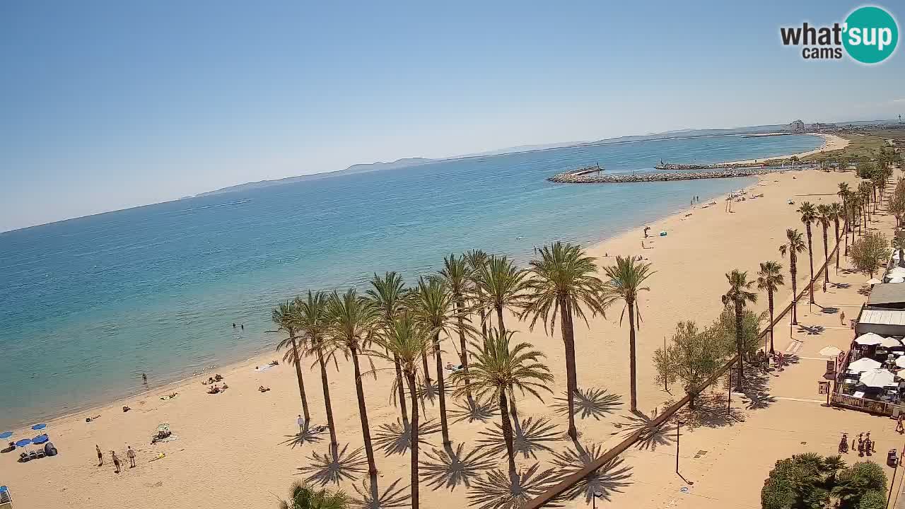 Kamera v Živo Roses plaža – pogled s hotela Montecarlo
