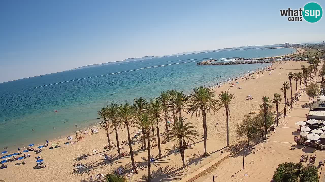 Kamera v Živo Roses plaža – pogled s hotela Montecarlo