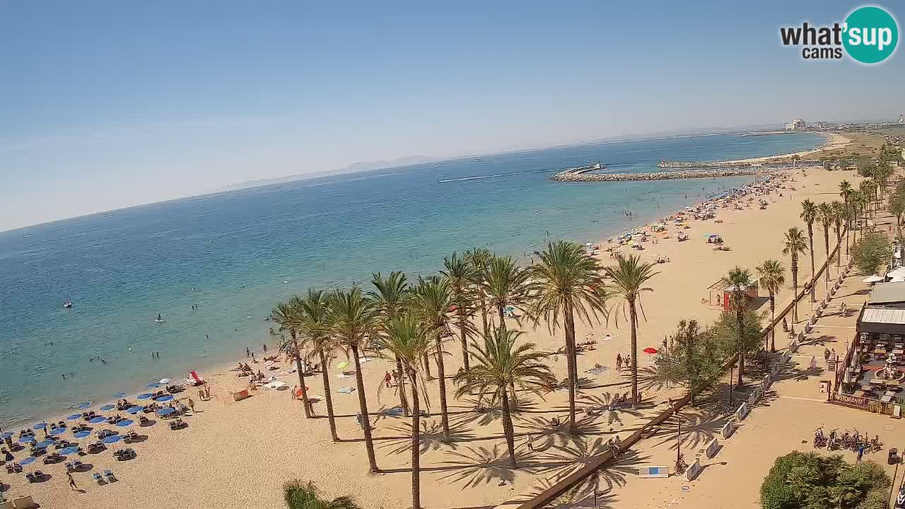 Kamera v Živo Roses plaža – pogled s hotela Montecarlo