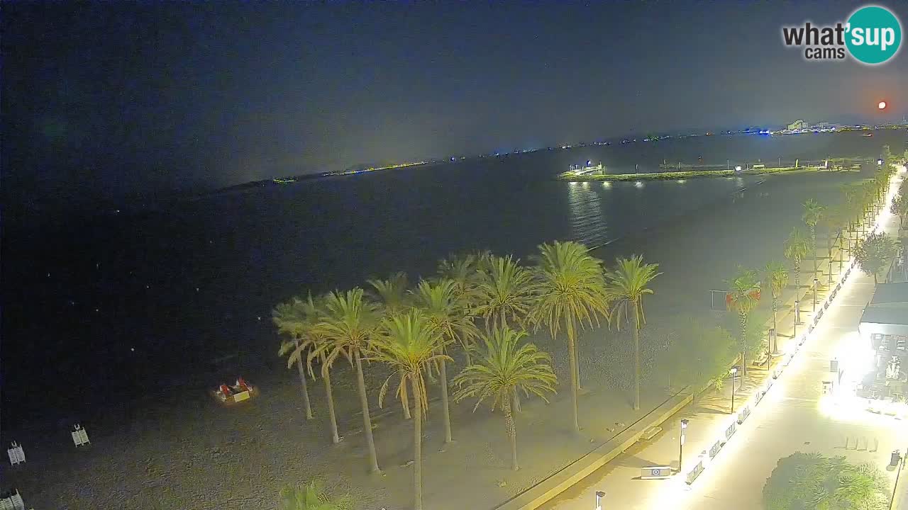 Kamera v Živo Roses plaža – pogled s hotela Montecarlo