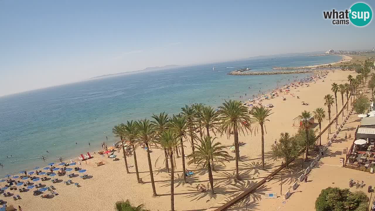 Kamera v Živo Roses plaža – pogled s hotela Montecarlo