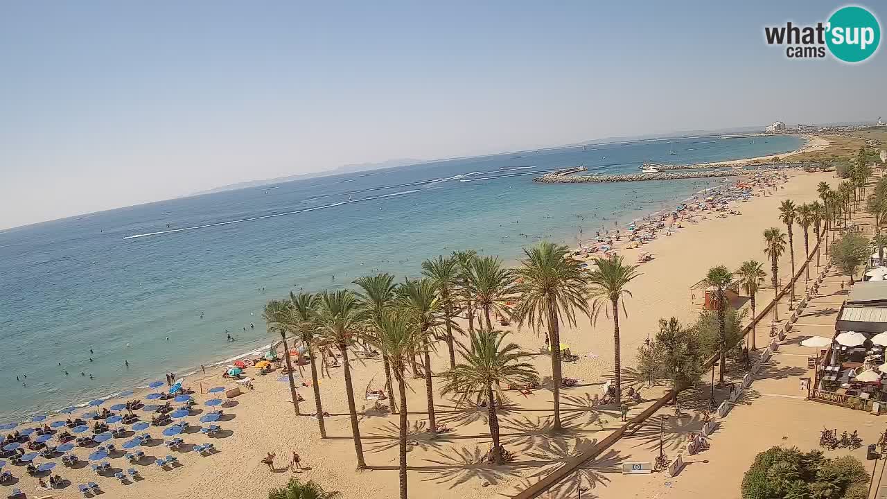 Kamera v Živo Roses plaža – pogled s hotela Montecarlo