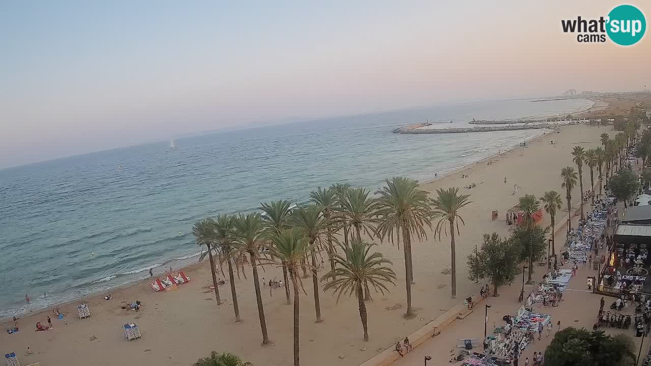 Kamera v Živo Roses plaža – pogled s hotela Montecarlo