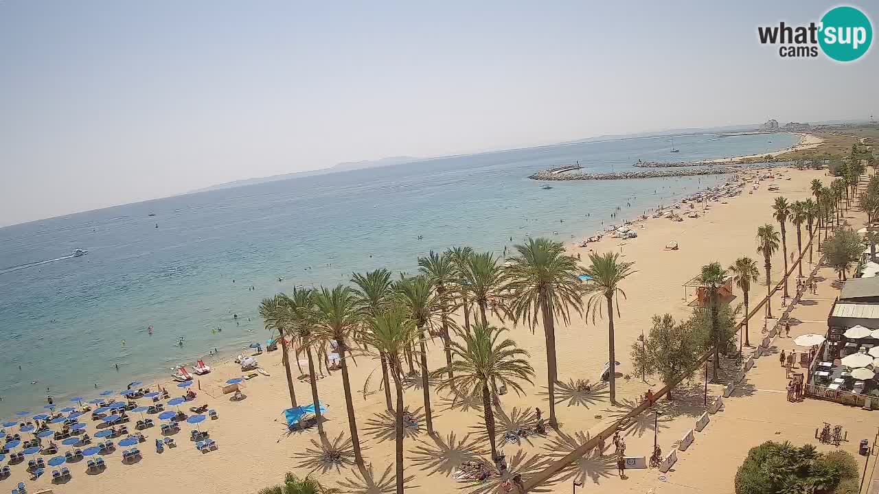 Kamera v Živo Roses plaža – pogled s hotela Montecarlo