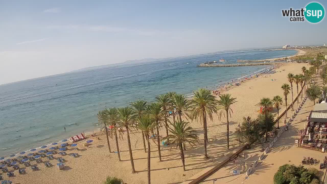 Kamera v Živo Roses plaža – pogled s hotela Montecarlo