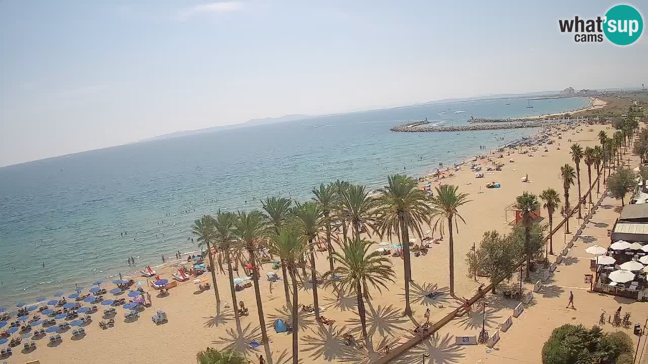 Kamera v Živo Roses plaža – pogled s hotela Montecarlo