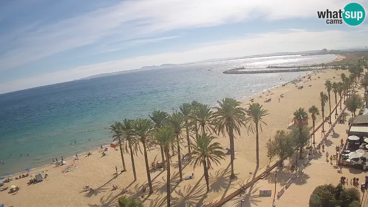 Kamera v Živo Roses plaža – pogled s hotela Montecarlo
