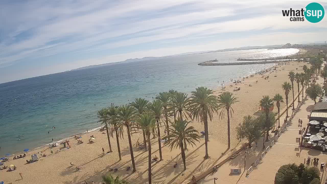 Kamera v Živo Roses plaža – pogled s hotela Montecarlo