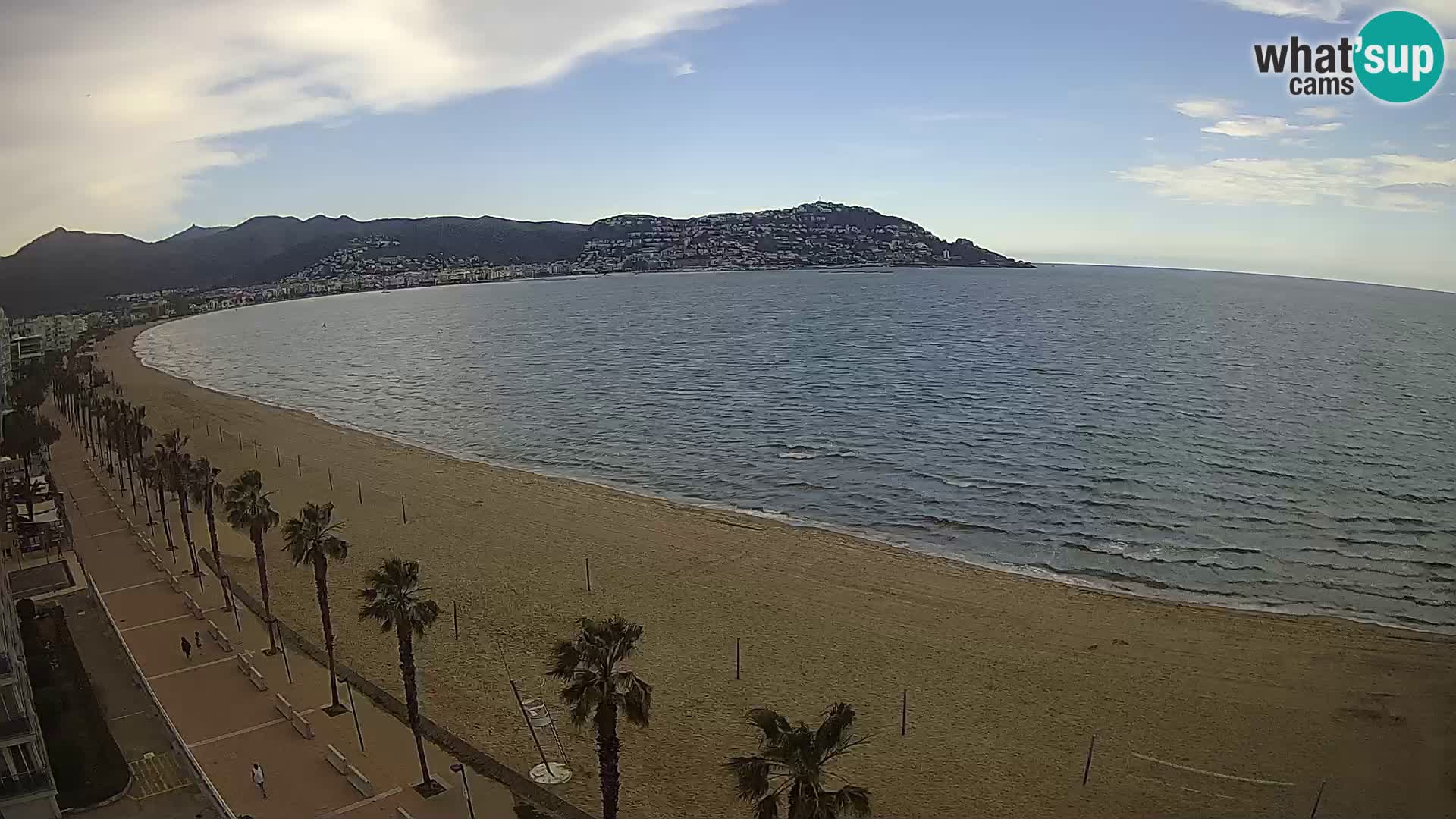Live Roses Webcam Costa Brava beach view from MonteCarlo Hotel