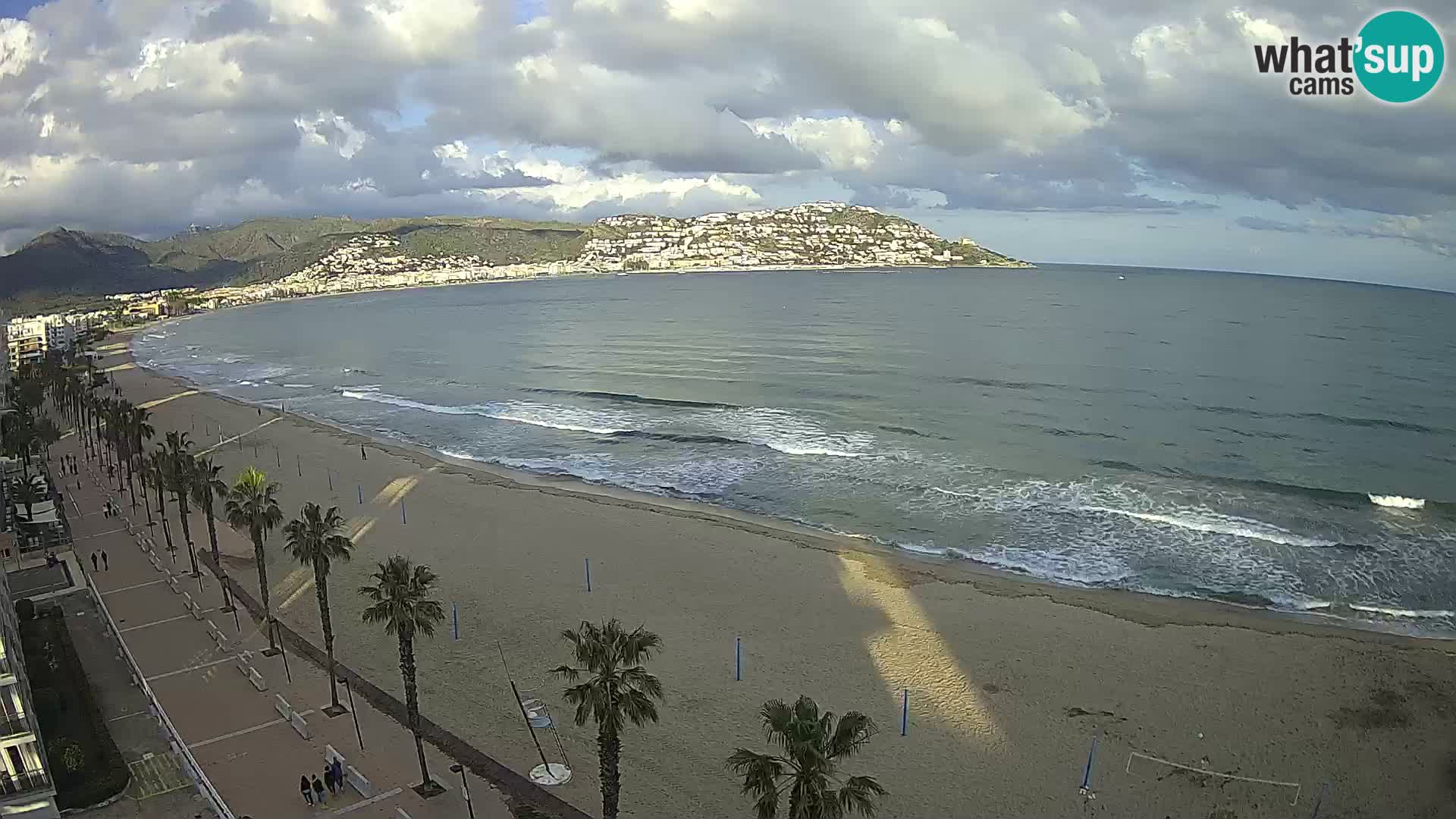 Live Roses Webcam Costa Brava beach view from MonteCarlo Hotel