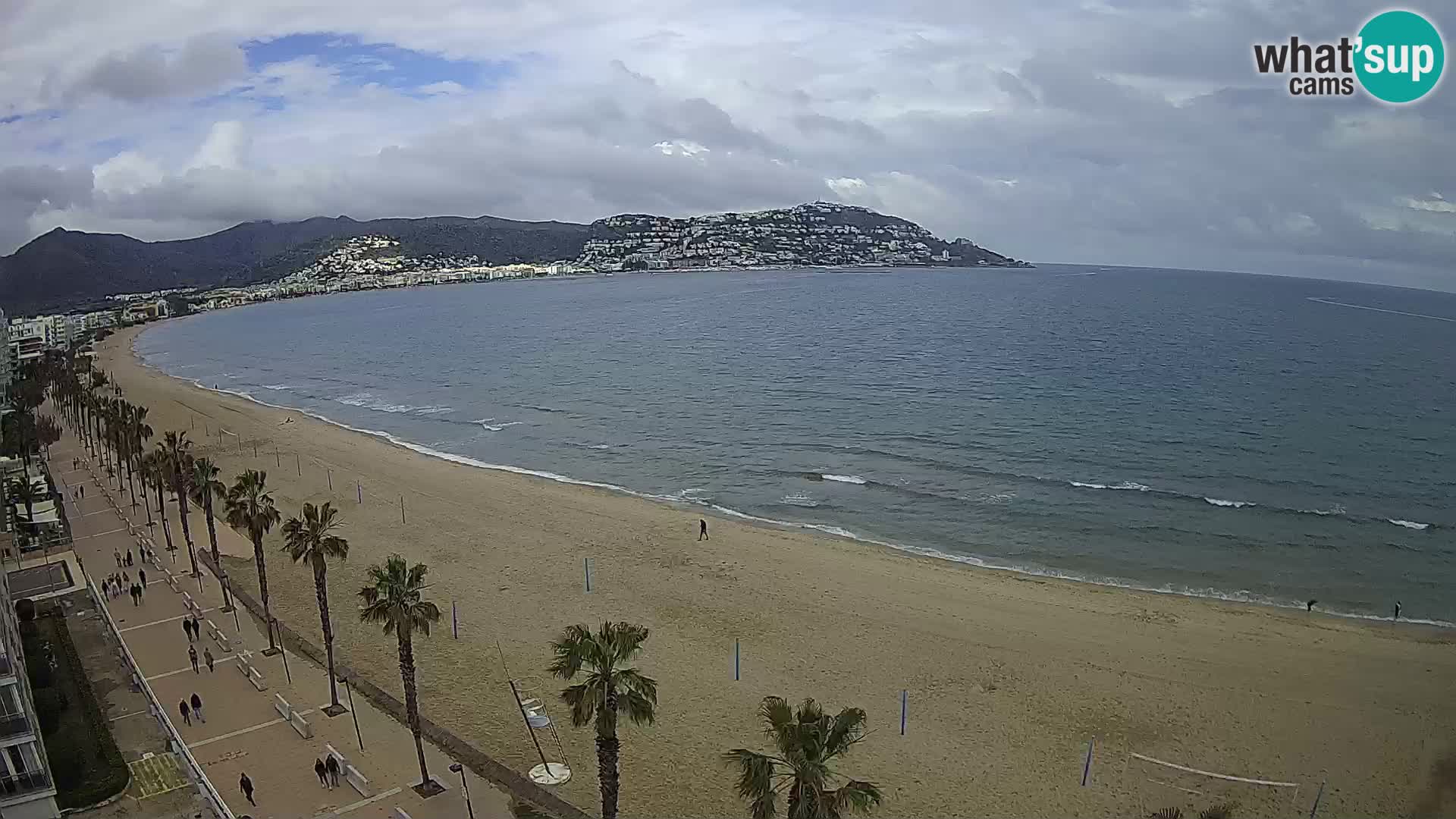 Live Roses Webcam Costa Brava beach view from MonteCarlo Hotel