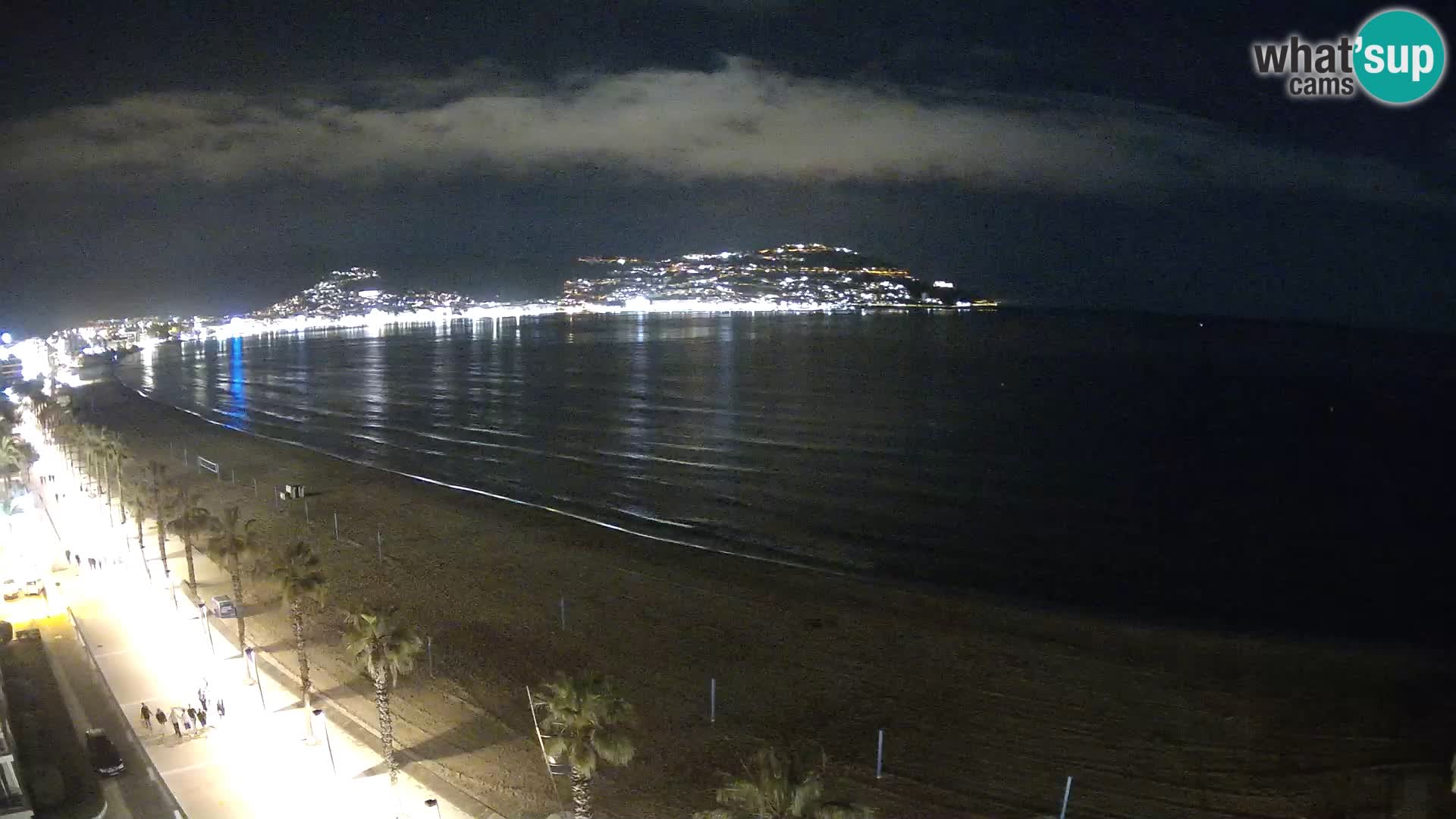Live Roses Webcam Costa Brava beach view from MonteCarlo Hotel
